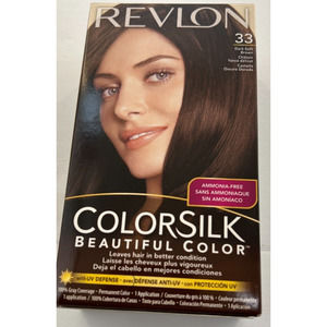 Women's Men's Unisex Revlon Colorsilk #33 - Dark Soft Brown Hair Color - NEW NWT